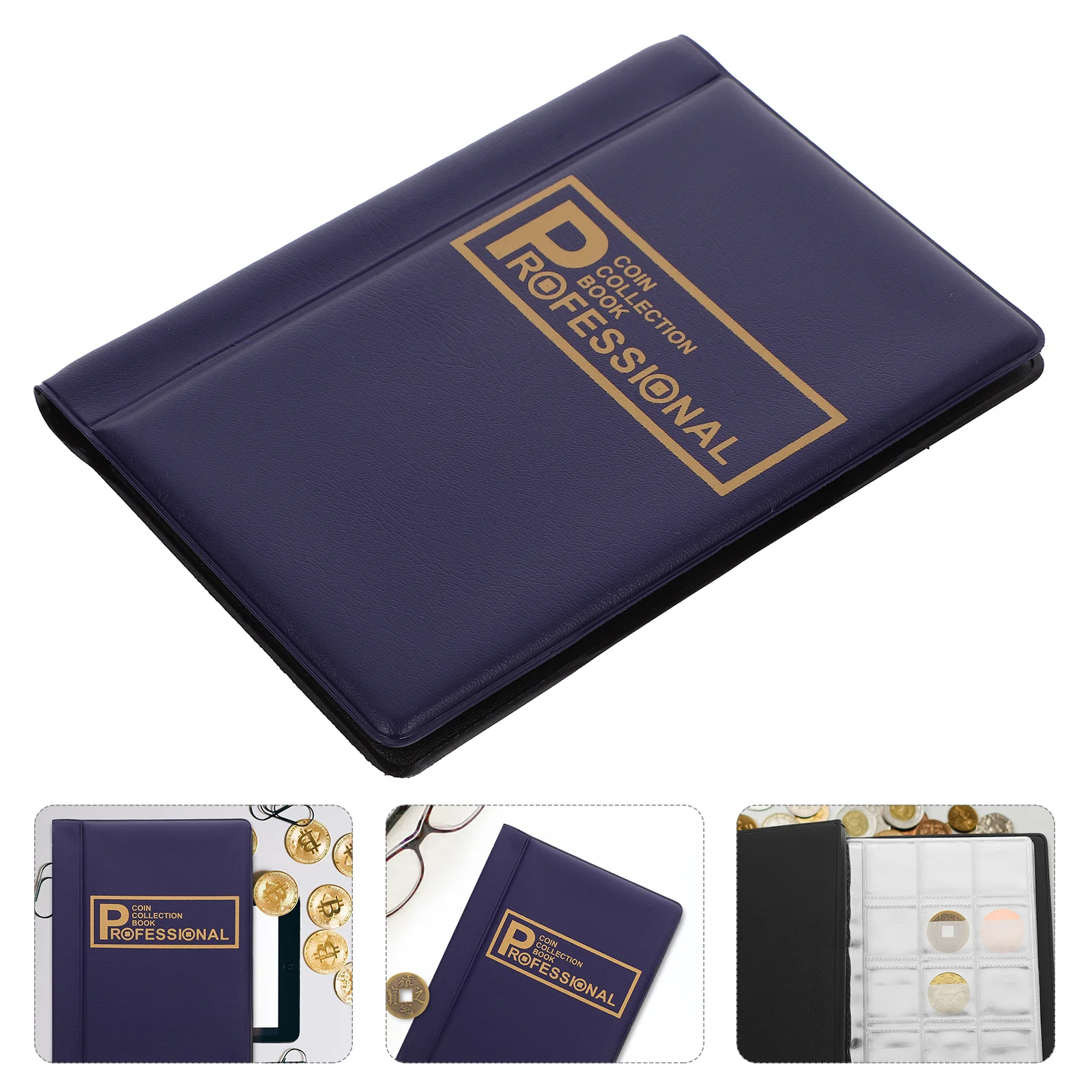 ألبوم مجموعة العملات المعدنية، مادة PVC المحمولة خفيفة الوزن، أفضل خيار لعشاق العملات المعدنية والهدايا، كتاب تخزين العملات المعدنية