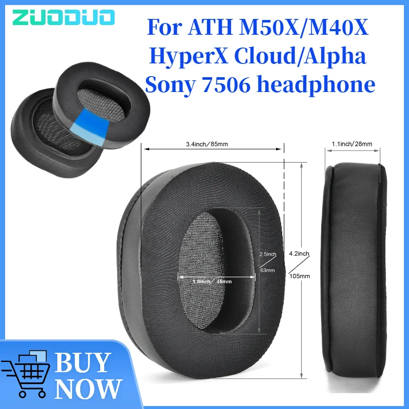 

ZUODUO Cooling Gel Earpads Compatible for ATH M50X/M40X HyperX Cloud/Alpha Sony 7506 Headphone Earpads Cushions