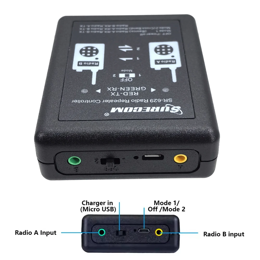 Surecom SR-629 Duplex Radio Repeater Controller Cross Band for Walkie Talkie Relay Controller Relay Box
