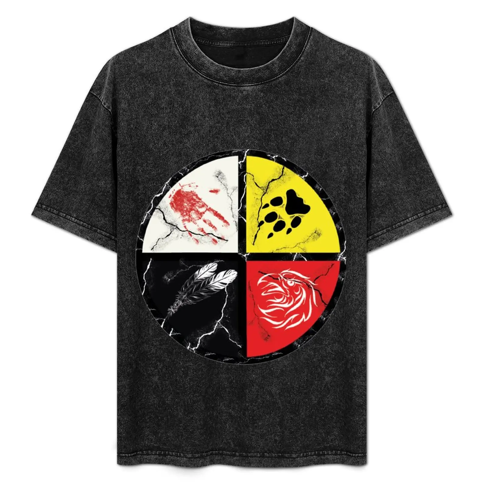 

Native American-medicine wheel T-Shirt man t shirt summer printed t shirts for man man tshirt anime t shirts for T-Shirt