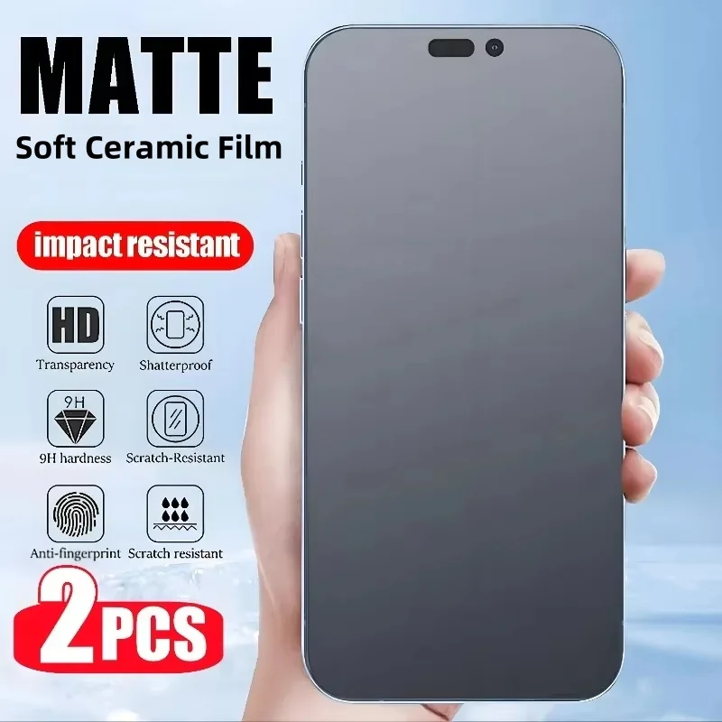 

Matte Screen Protector For iPhone 16 Pro 17 13 11 15 12 14 Pro Max Air Ceramic Film For iPhone SE 13 12 Mini 6 7 8 Plus XR XS X