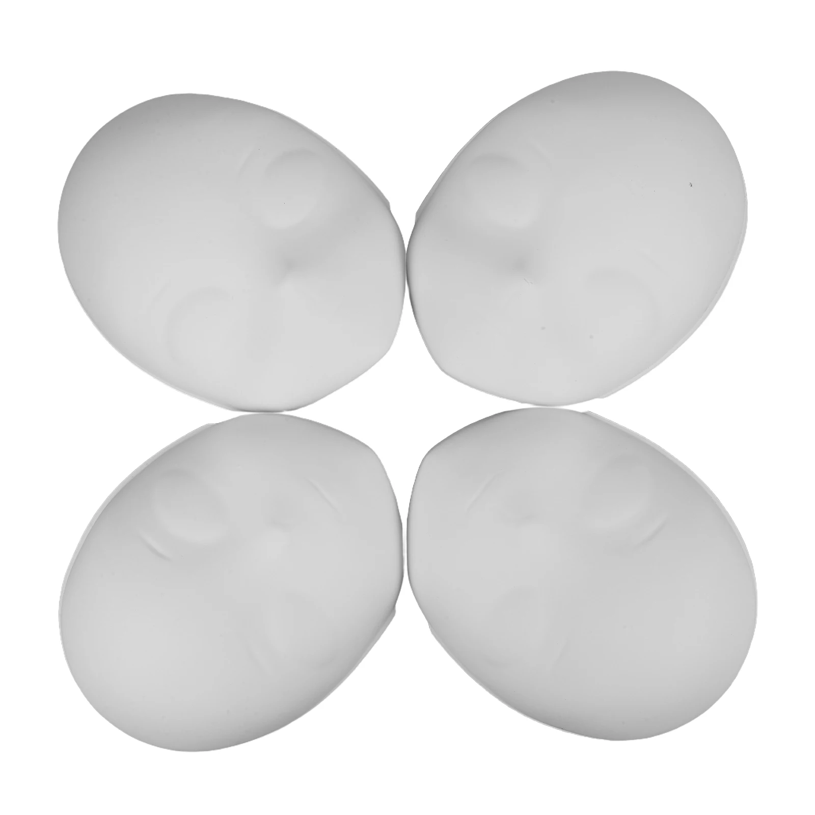 4 ชิ้นหน้ากากเปล่าหน้ากากวาดด้วยมือชุดตกแต่งใบหน้าเต็มรูปแบบวาดเพื่อตกแต่งแต่งหน้าอุปกรณ์ประกอบฉากเครื่องแต่งกายสีขาว