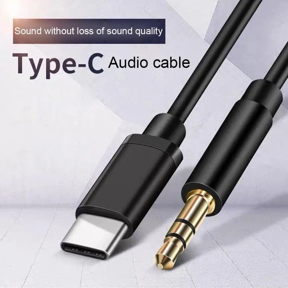 Aux Audio Cable Type-C USB-C To 3.5mm Male Audio Jack AUX Cable Adaptor Wire Line For Xioami Accessories