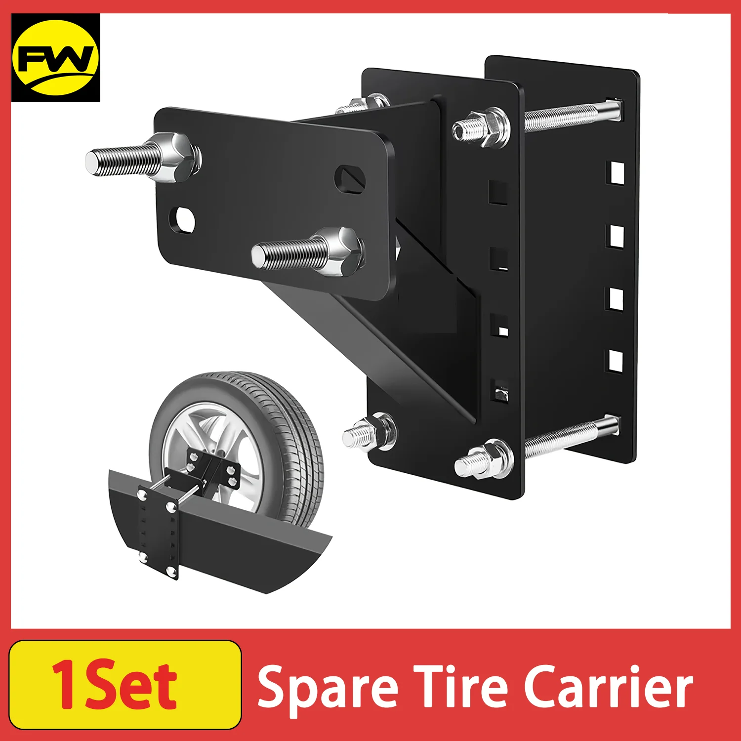 

Spare Tire Carrier, Spare Tire Mount Boat Trailer Carrier Bracket, Heavy Duty Lock Holder, Holds up to 150 Lbs