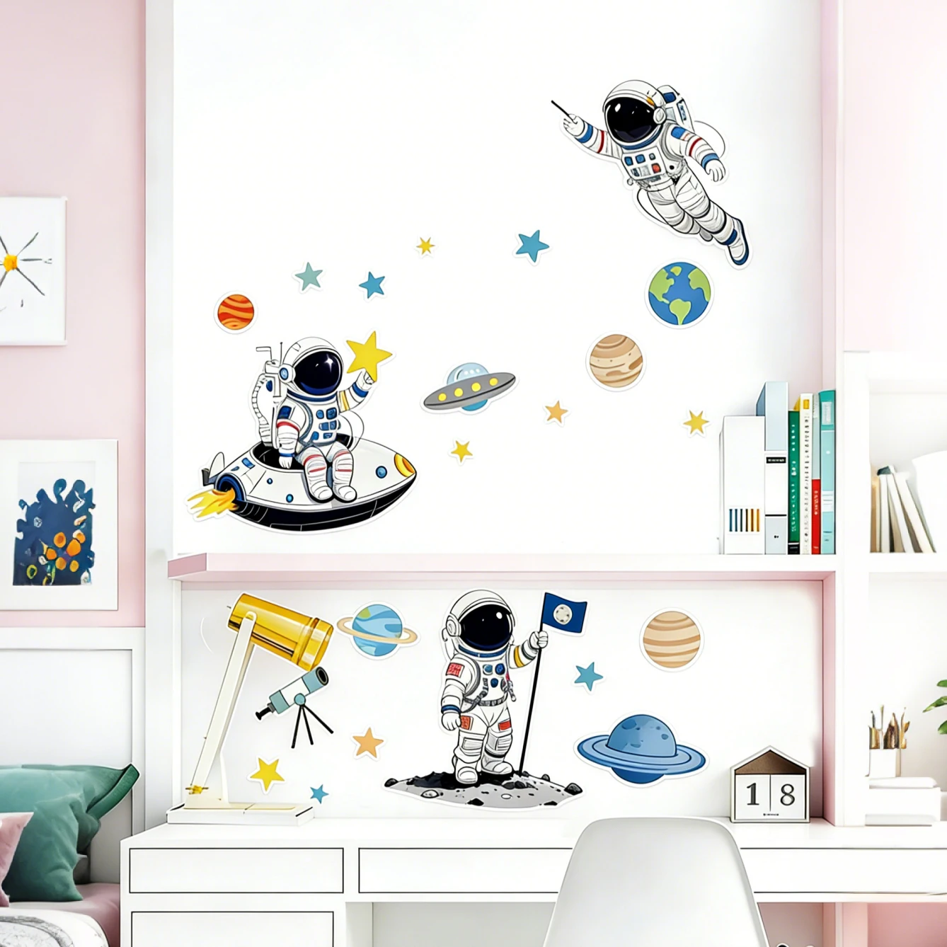 Stiker Dinding Planet Luar Ang - Pvc Panel Background ulasan dan harga