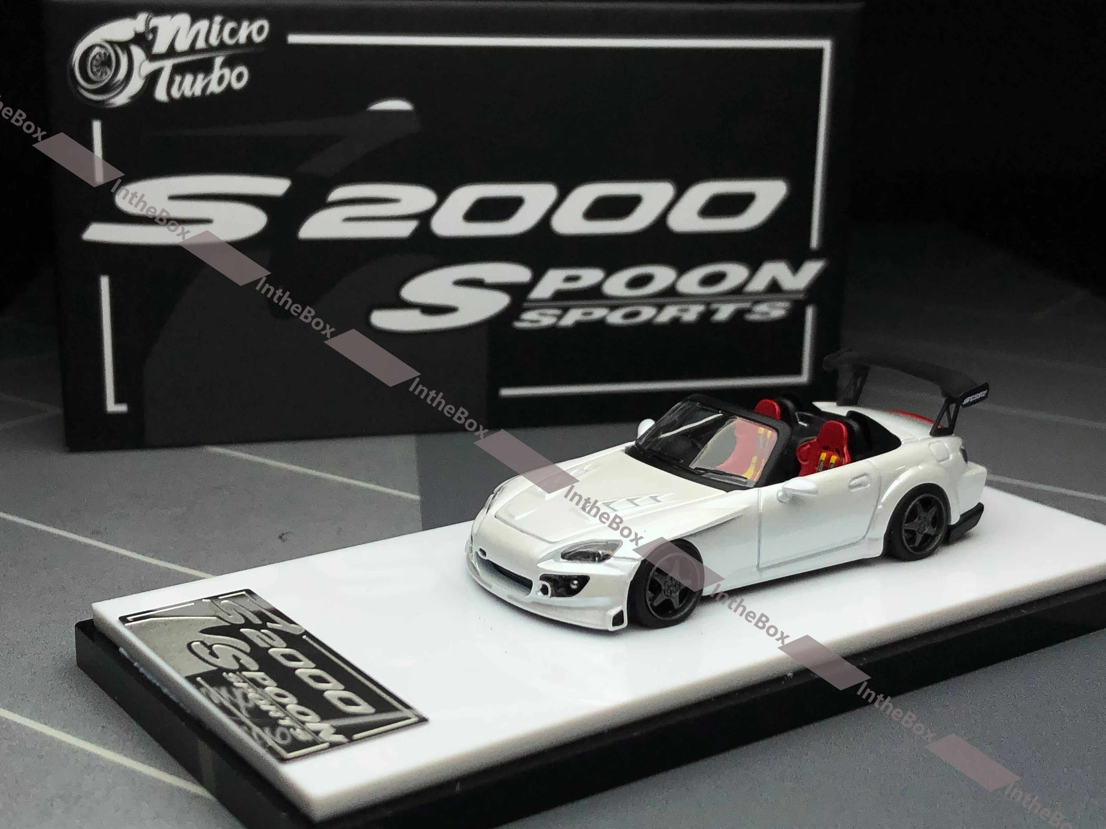 MT 1:64 White S2000 Spoon Racing Sports Model Diecast Metal Car