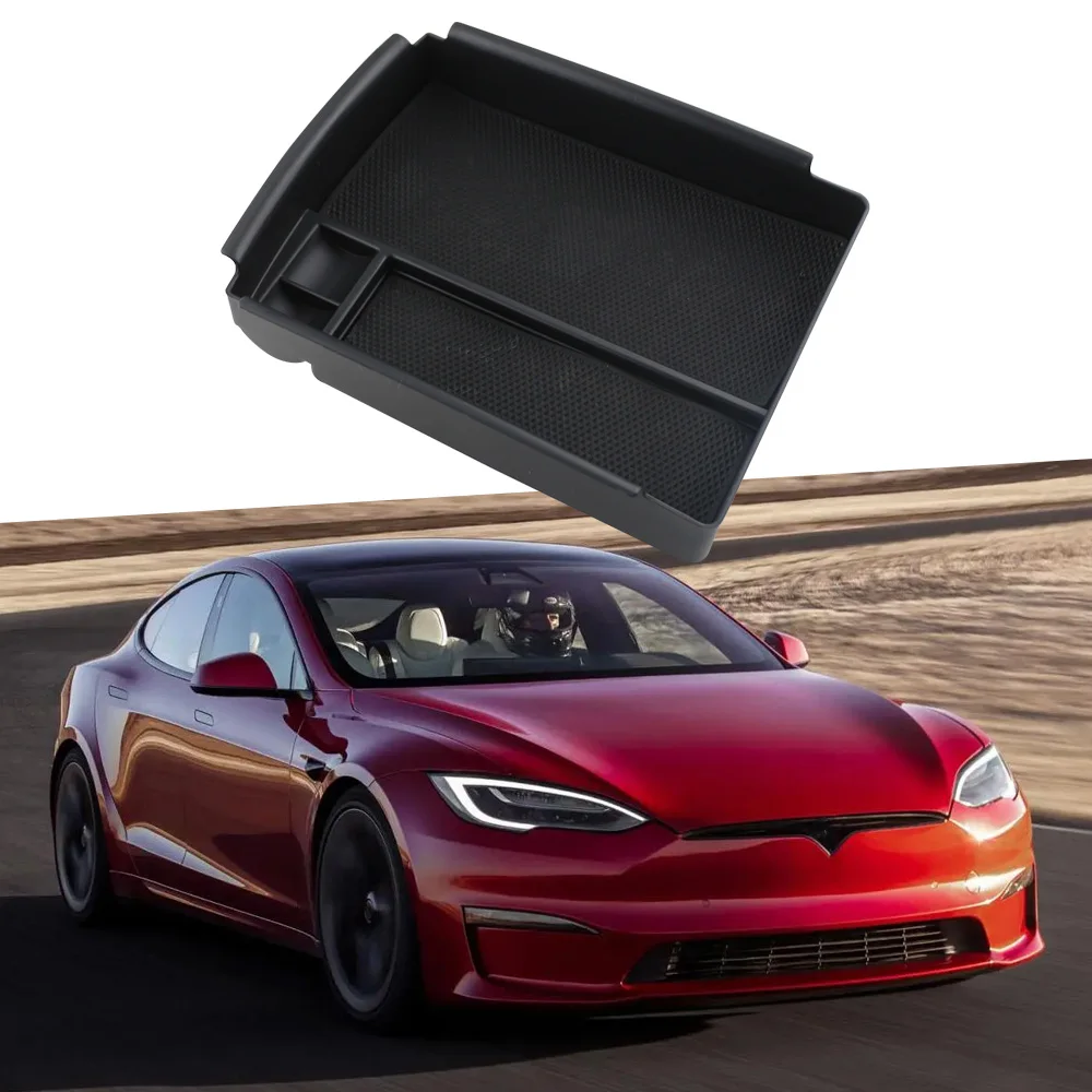 

Для Tesla Model S Model X 2021 2022 2023, подлокотник, подлокотник, ящик для хранения, лоток, органайзер для центральной консоли, аксессуары