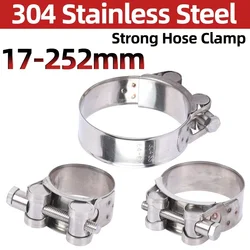 1 PCS European Style Powerful Hose Clamp 304 Stainless Steel 17-174mm Many Sizes Exhaust Circular Air Water Pipe Clip Fasteners