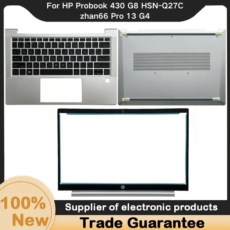 

New For HP Probook 430 G8 HSN-Q27C zhan 66 Pro 13 G4 LCD Front Bezel Cover/Upper Case Palmrest/Bottom Case Base Cover Cover
