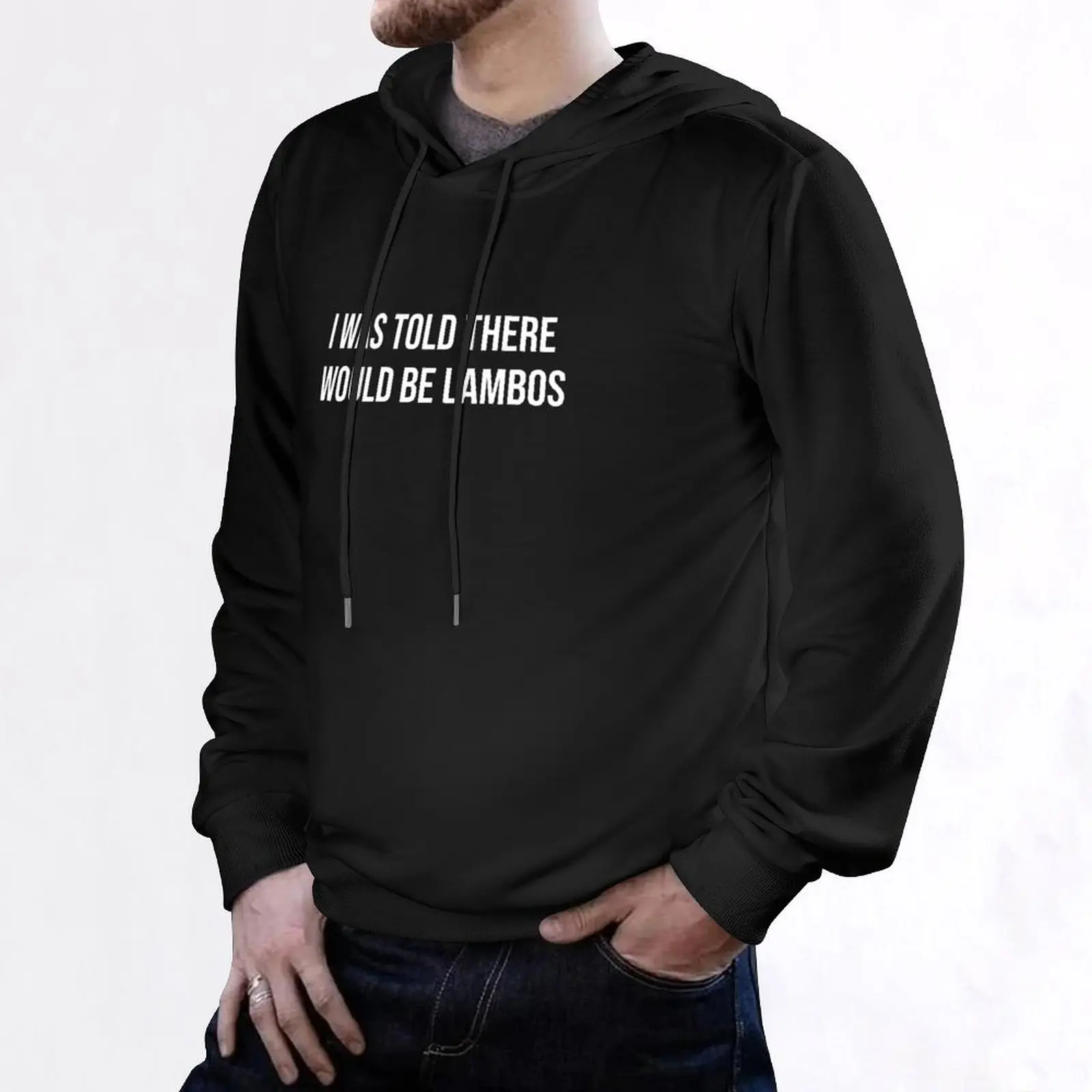 I was told there would be lambos Hoodie korean autumn clothes men's sweat-shirt set men's autumn clothes tracksuit men