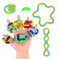 4Pcs Fun and Educational Twist Music Puzzle Toys for Vent Deformation Rope Knot Pressure Toys Gift