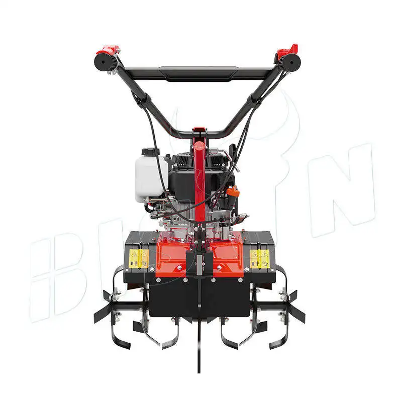 Compact Farmland Small Diesel Power Reclamation Tiller Multi-functional Weeding Ditching Soil Loosening Plowing Micro-cultivator