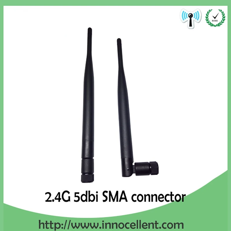 2pcs 2.4g antenna 5dbi sma male wlan wifi 2.4ghz antene pbx iot module router tp link signal receiver antena high gain