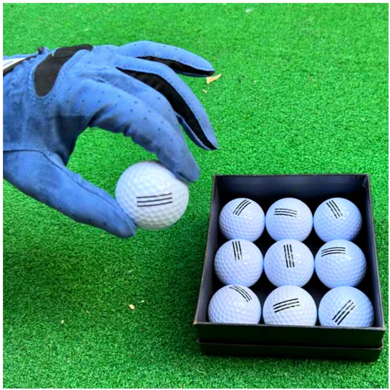 9PCS Golf match ball 392 honeycomb hole, two-layer thick golf ball, three-layer thick golf ball, dupont sarin shell, rubber lin