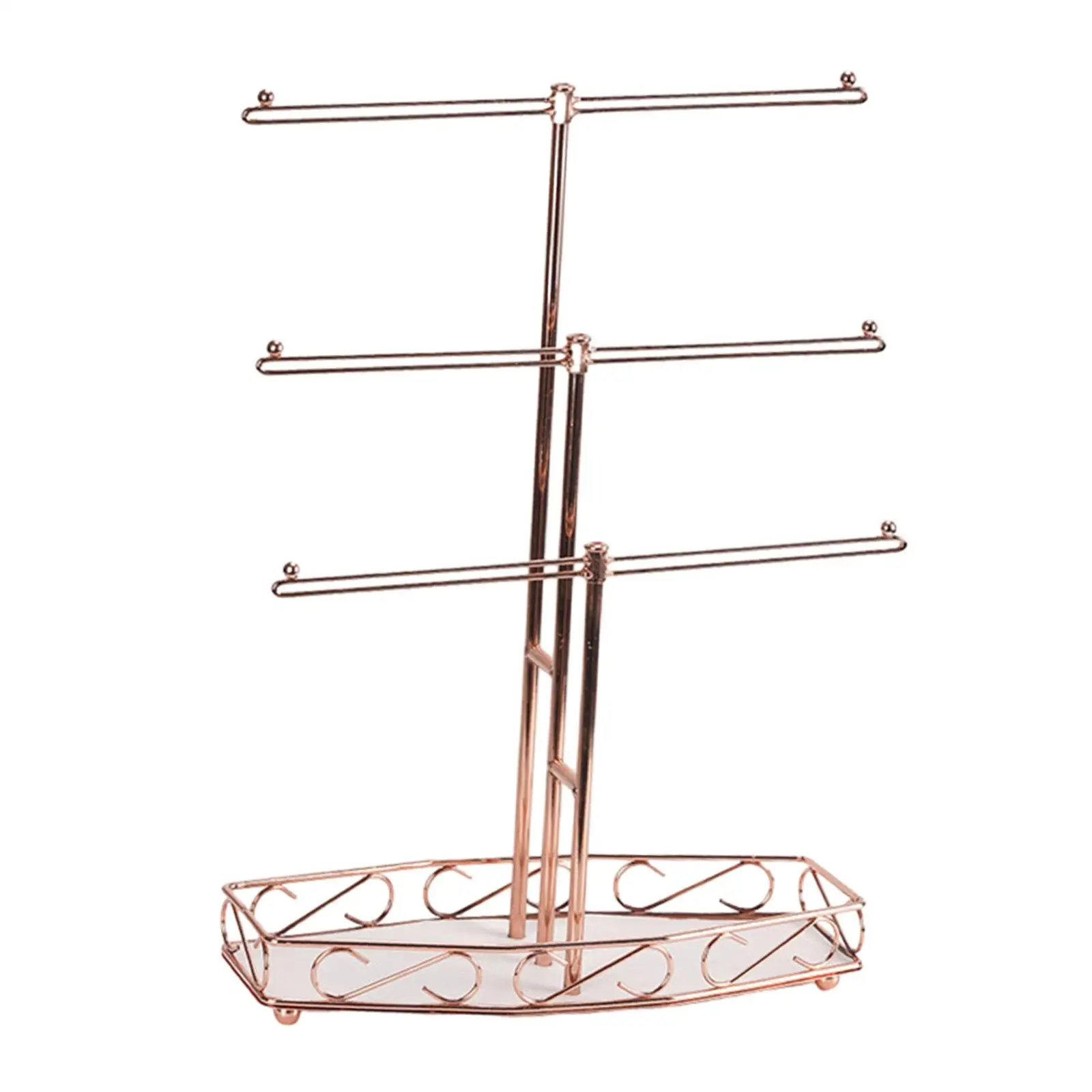 

Jewelry Organizer Necklace Stand 3 Tier Rack for Dressing Room Showcase Lady