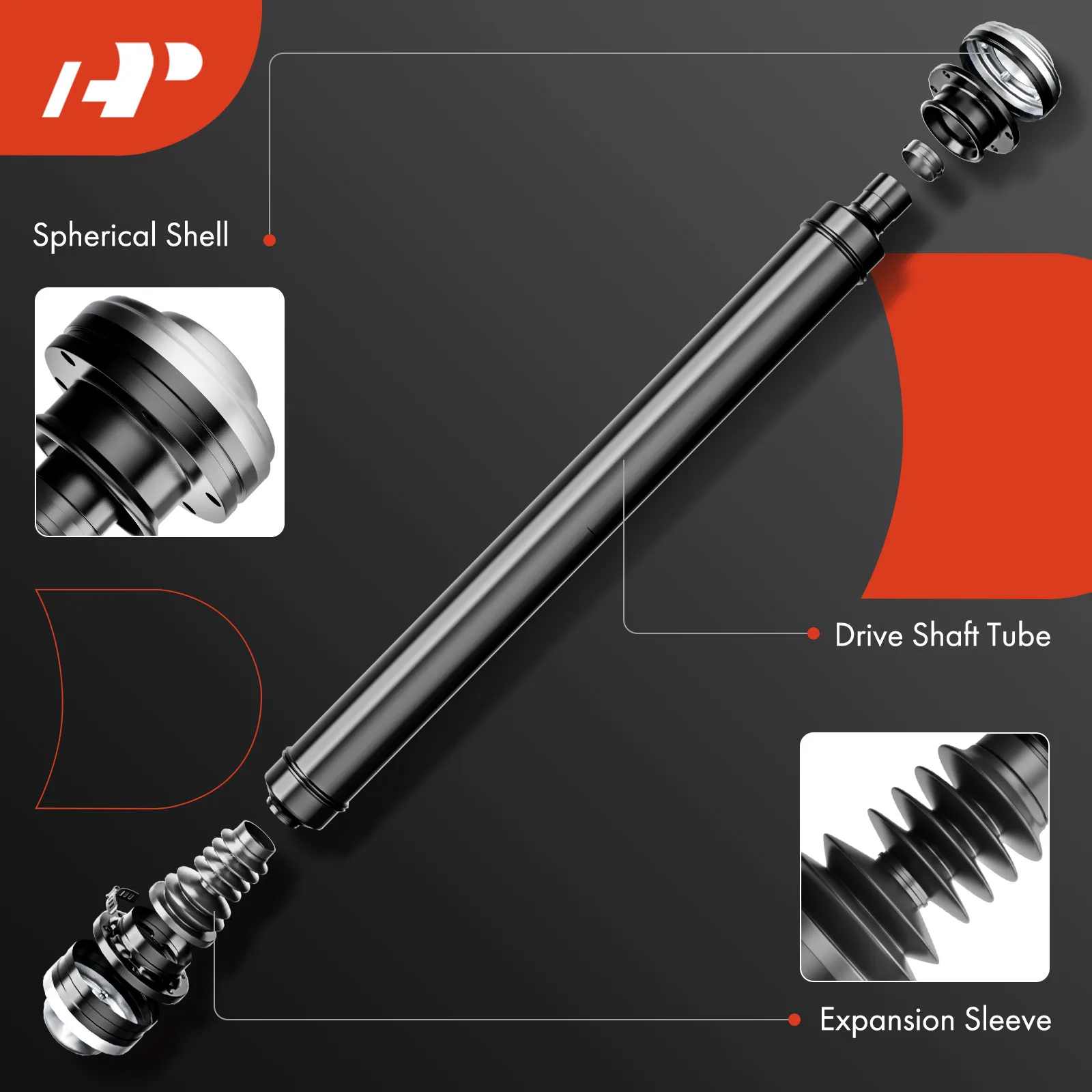 A-Premium Front Driveshaft Prop Shaft Assembly for Land Rover Defender 90 2021-2023 Range Rover 2019-2022 Defender 110 2020-2023