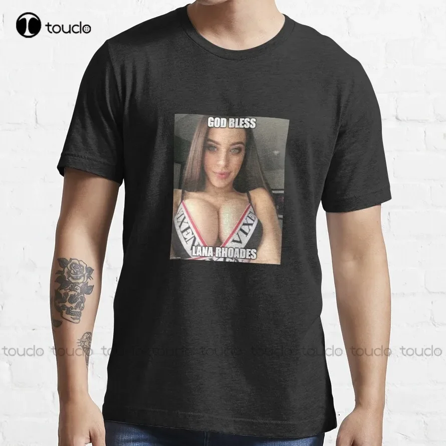 

Футболка Lana Rhoades, школьные рубашки на заказ для взрослых и подростков, унисекс, футболка с цифровой печатью, Xs-5XL, модная забавная новая хлопковая футболка