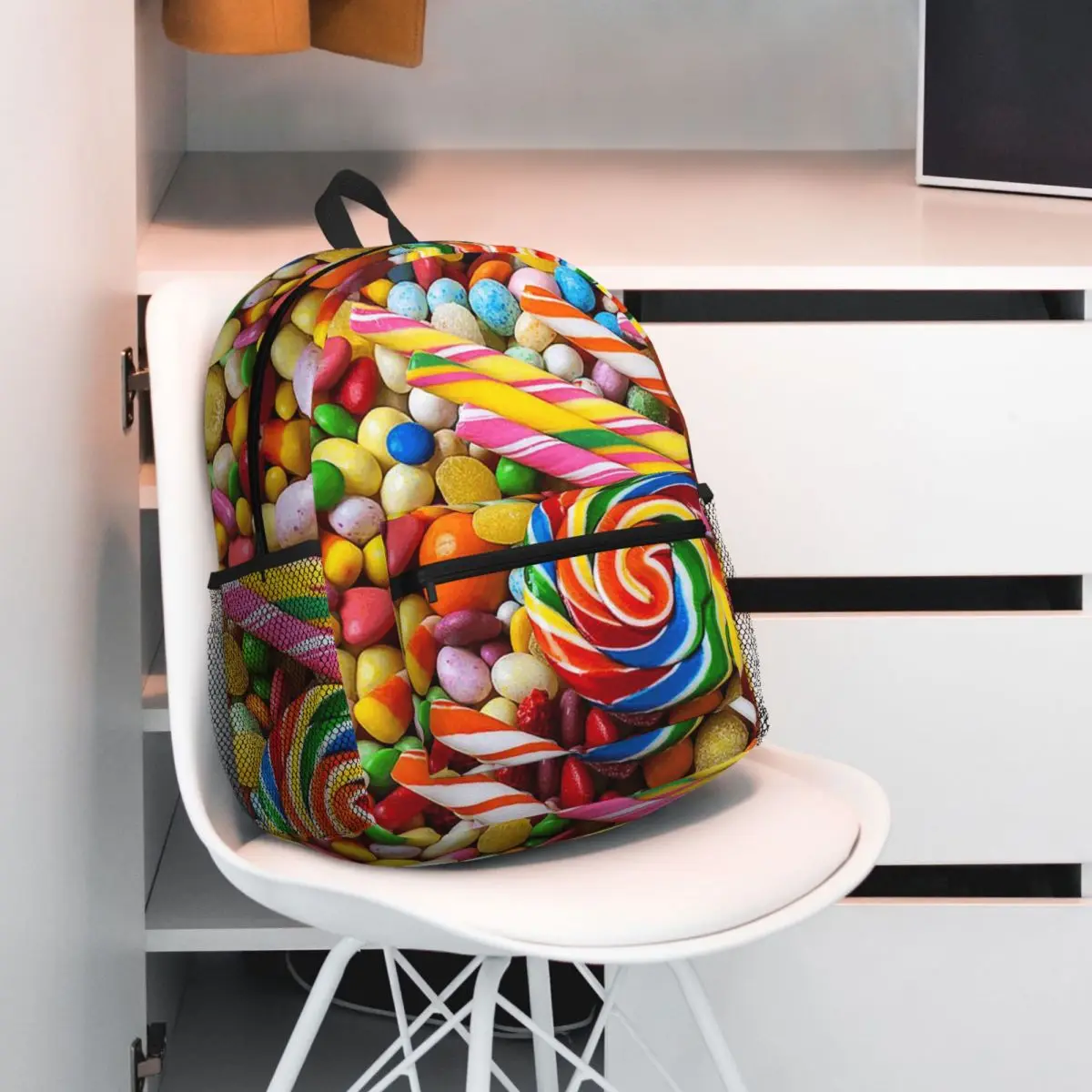 Candy Pattern Backpack Student BookBag Kids School Bag Computer Shoulder Bags for Boys Girls