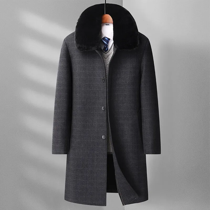 2025 new arrival winter long sleeve jacket men fashion Woolen Coat Men's High quality Casual Wool coat Men Dress male Jacket men