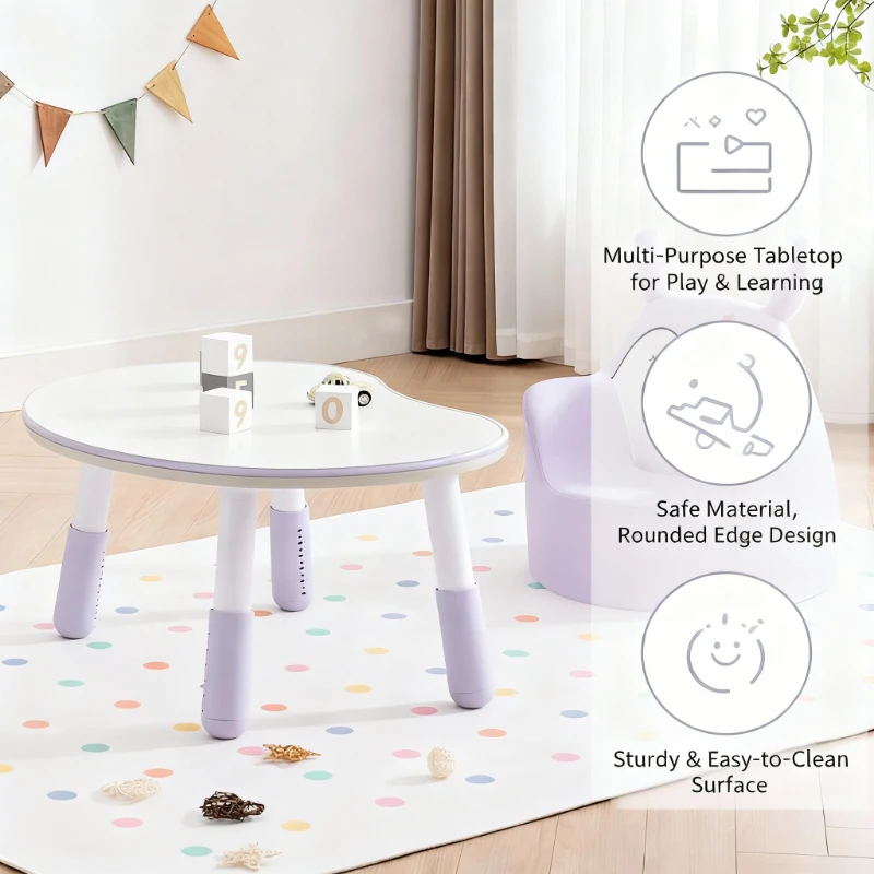 طاولة أطفال قابلة للتعديل بارتفاع مكتب دراسة للأطفال طاولة أنشطة التعلم المبكر للأطفال الصغار ميسا Infantil Montessori #1