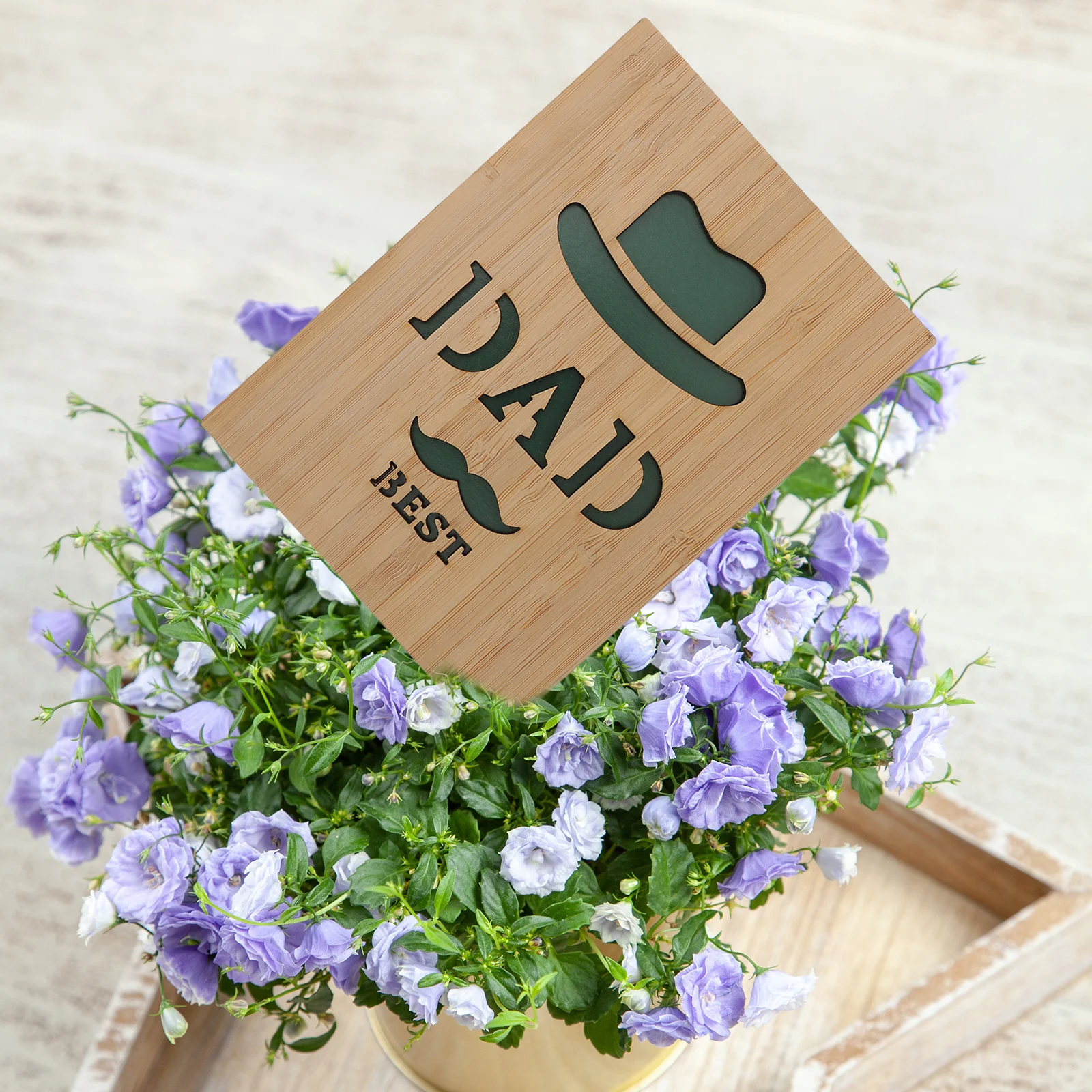 

Wooden Fathers Day Greeting Card Thick Strong Wood Blessing Card Lightweight Portable Unique Gift for Hardworking Dad