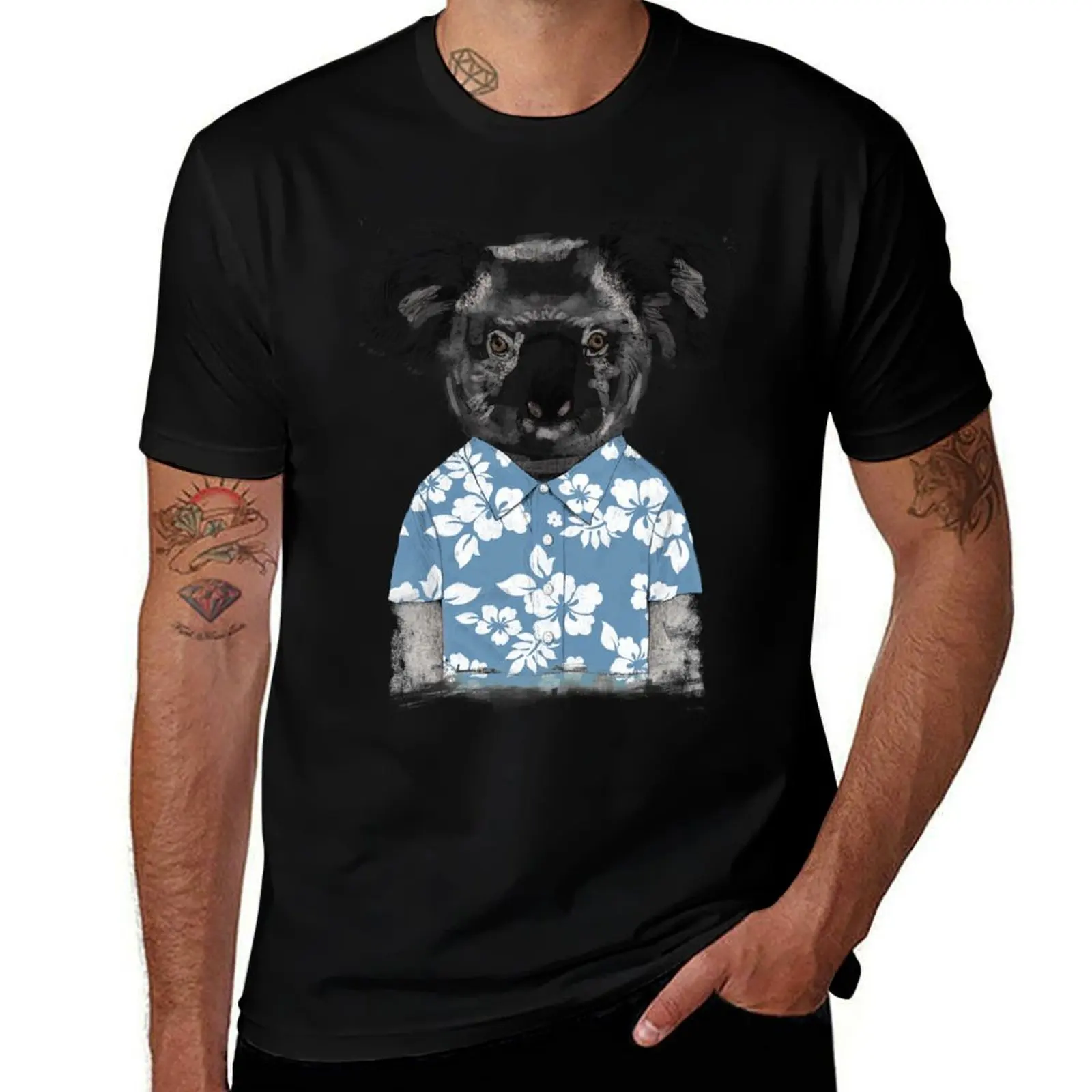 

Summer koala (blue) T-Shirt man t shirt graphic t shirt personalised T-Shirt