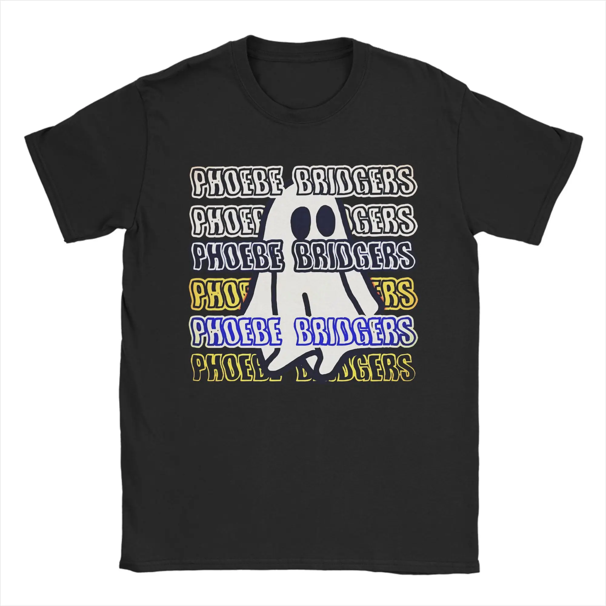 

Men's T-Shirts Phoebe Bridgers Ghost Fan Novelty Pure Cotton Tees Short Sleeve T Shirt Crew Neck Clothes Gift