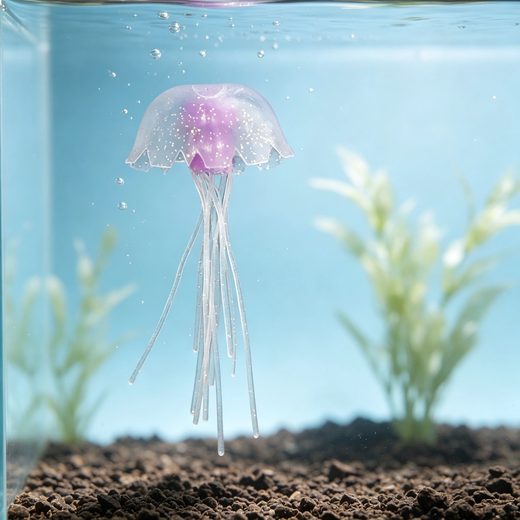 シミュレーションクラゲ水槽風景装飾、ミニシリコン製フローティ - Aquarium & Marine Museum のレビューと価格