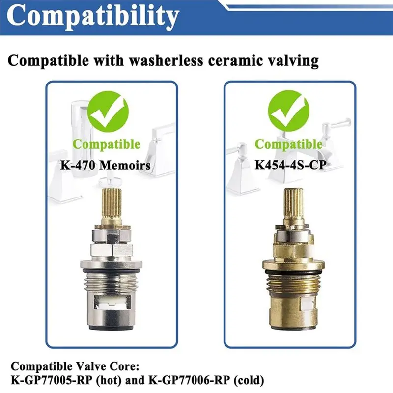 ABVG-2 Pcs 87466 Extension Stem, Brass Faucet Stem Extension Repair Parts For Bathtub Faucets, Replacement