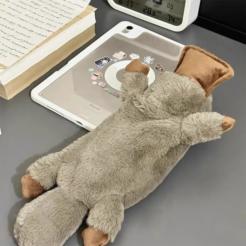 [Nice]Cute Platypus Pencil Case Cosmetic Bag Plush Pen Pouch Large Capacity Storage Bag School Supplies Stationery Box