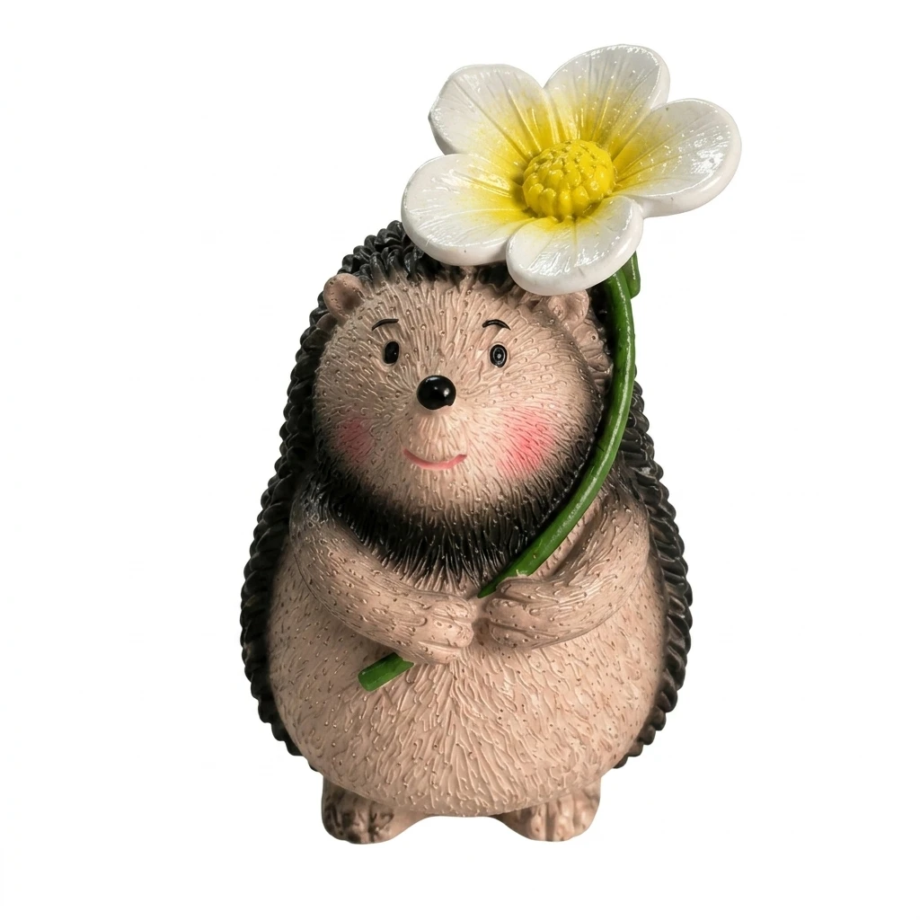 Miniature Figurine Decorative Resin Hedgehog Ornament for Home Office Desk Micro Landscape Planter Accessory Gift