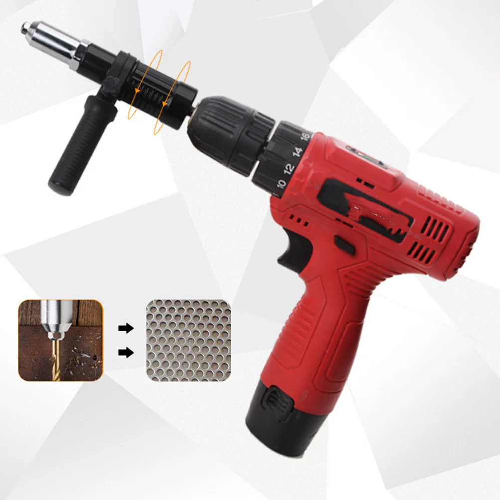 1Set Electric Rivet Shooter Adapter Quick Release Riveting Machine Joint Heavy Duty Metal Conversion Connector Easy Maintain