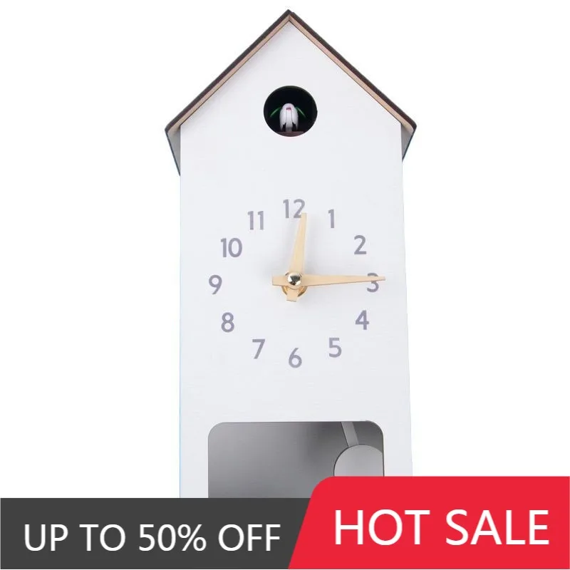 Nordic Cuckoo Wall Clock Modern Wall Watch Luxury Aesthetic Pendulum Clocks Minimalist Elegant Living Room Watches Home Decor