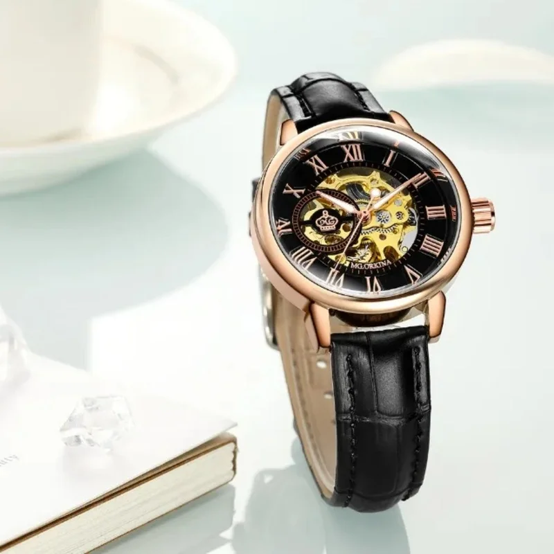 Fashionable And Luxurious Women's Mechanical Wristwatch Luminous Light Waterproof New Model For Women Long-lasting And Durable