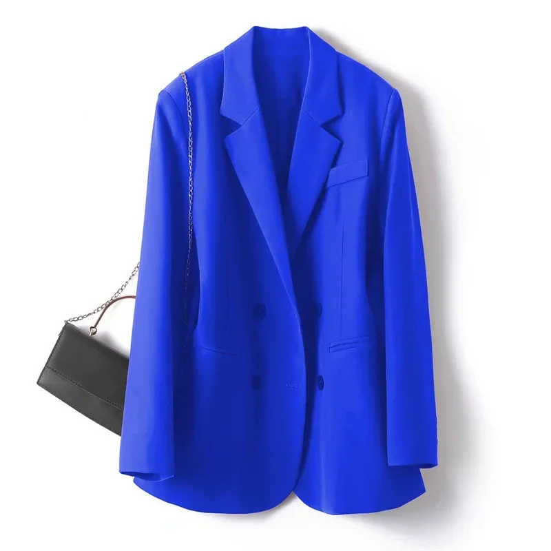 Herbst Damen Blazer Vielseitig Kombinierbar Lässiger Umlegekragen Langarm Anzugjacke für Damen Oberbekleidung Bürodamen Blazer – Detail 8