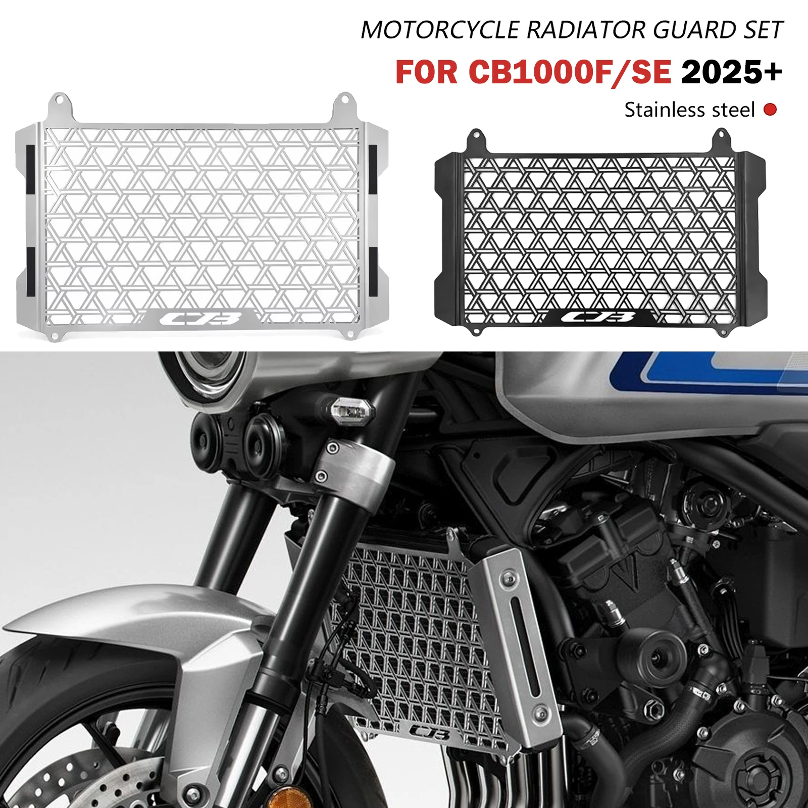 

For Honda CB1000F 2025 CB1000F SE 2026 Motorcycle Accessories Water tank guard Radiator Grille Guard Protection Cover