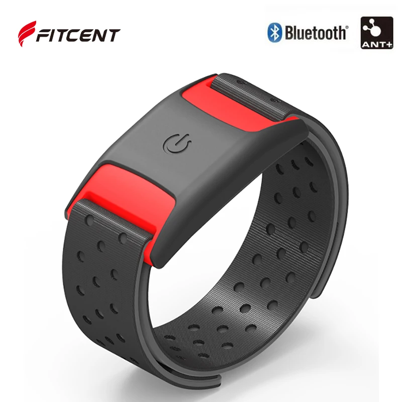 FITCENT Bluetooth ANT+ Heart Rate Monitor Armband Rechargeable HRM Sensor IP67 Waterproof for Peloton Zwift Wahoo Polar Endomond