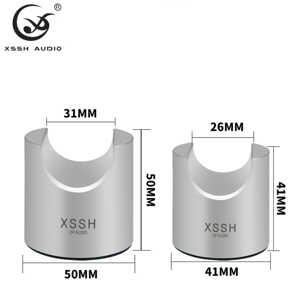 4 قطعة 8 قطعة XSSH HIFI حامل للكابل حامل سبايك دعم الإطار النقي الألومنيوم زائدة وسادة امتصاص الصدمات الطاقة كابل مكبر الصوت قدم