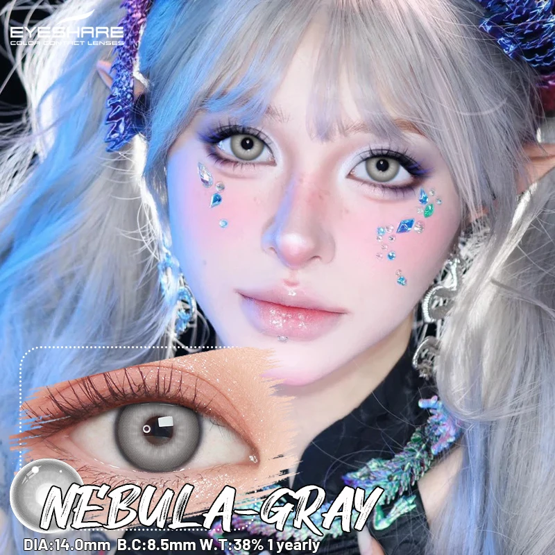 EYESHARE 1 Paar Anime Red Eye Linsen Farbkontaktlinsen Cosplay Blaue Augen Make-up Kontakt Halloween Rosa Kontakte Lila Linsen