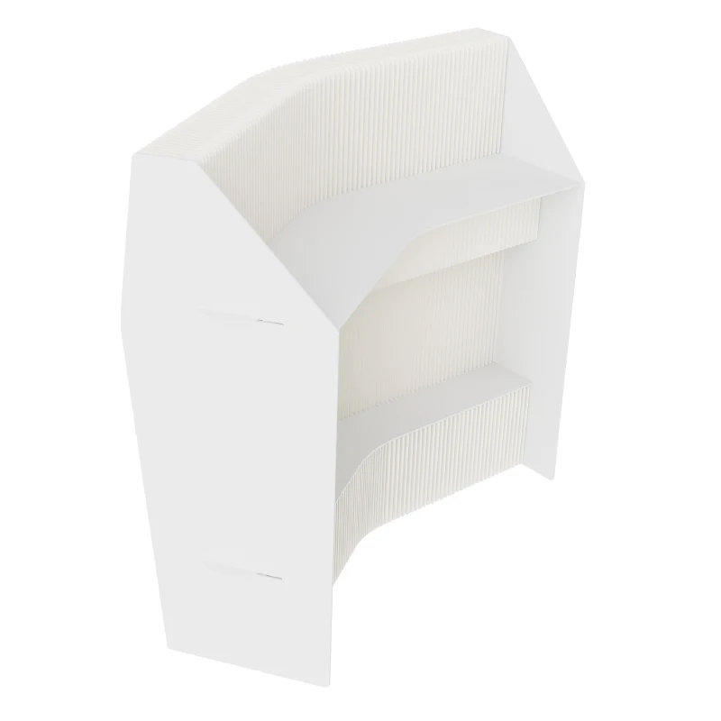 

Folding Reception Table Kraft Paper Movable Event Front Desk Hexagon Paper Reception Desk for Boutique