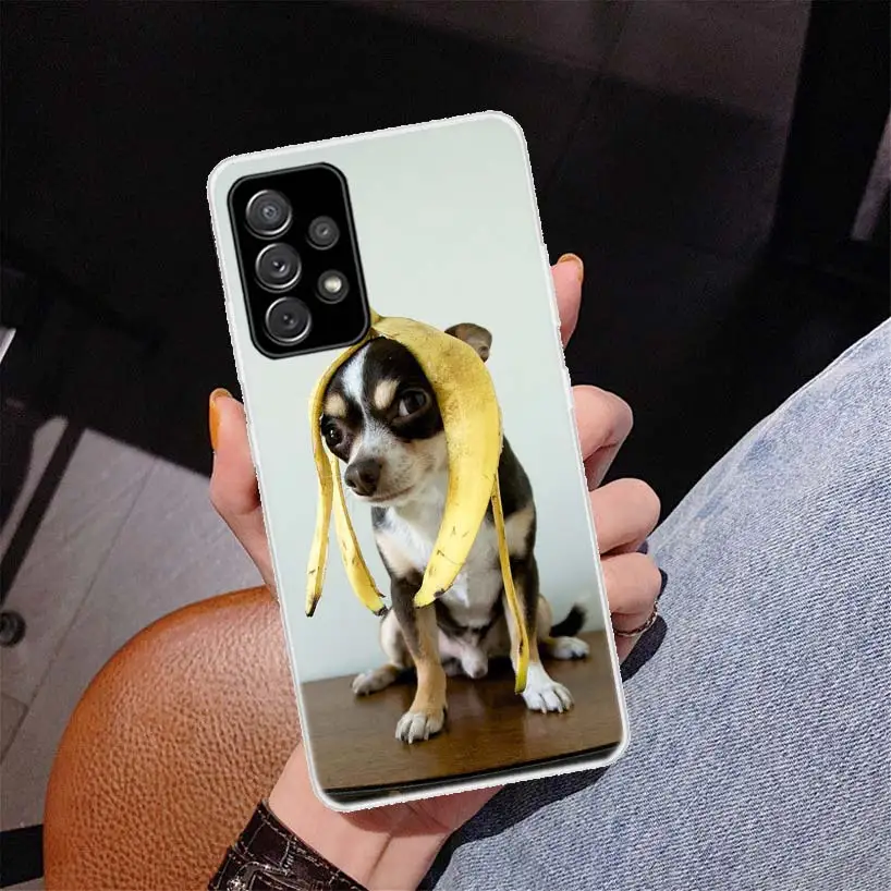 Chihuahua Puppy Teacup Dogs Cover Phone Case For Samsung Galaxy A55 A54 A53 A52 A15 A14 A13 A12 A35 A34 A33 A32 A25 A24 A23 A22