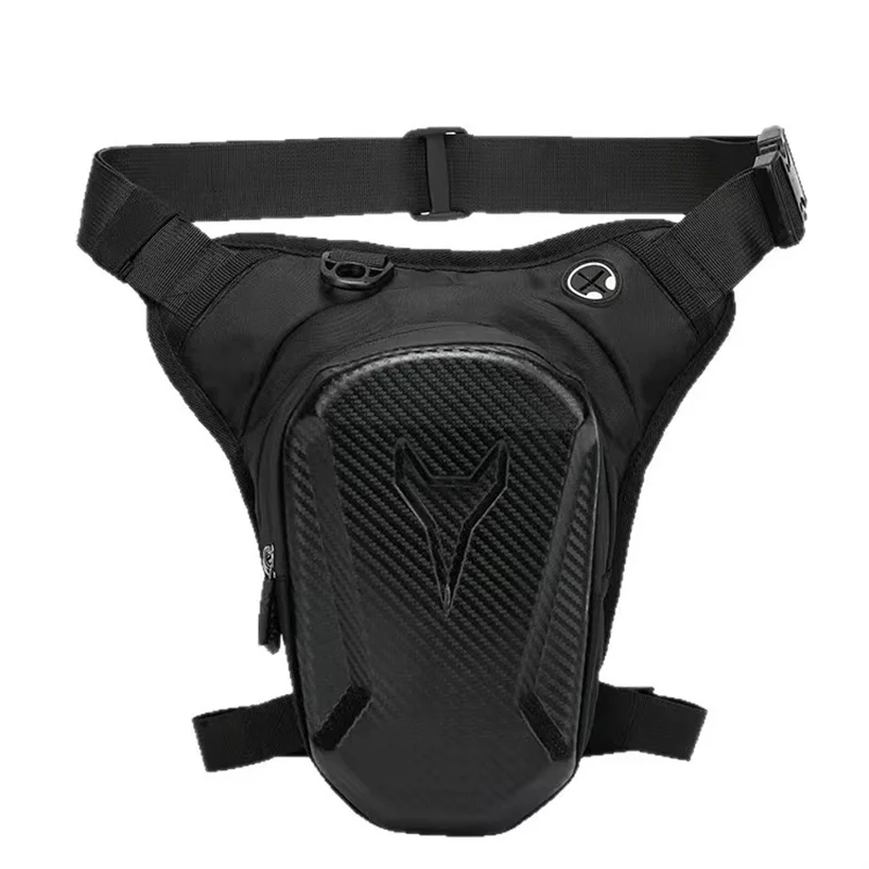 Black Waist Bag Packs Motorcycle Leg Side Bag EVA Hard Shell Outdoor Casual Waist Bags Motorbike Mobile Phone Purse Hip Bum Pack