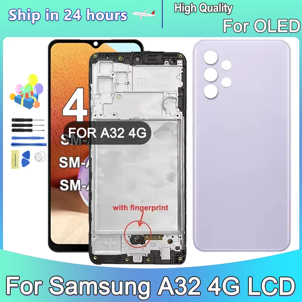 OLED For Samsung A32 4G LCD Display Touch Screen Digitizer Assembly For Samsung A325 A325F SM-A325F/DS LCD Screen Display