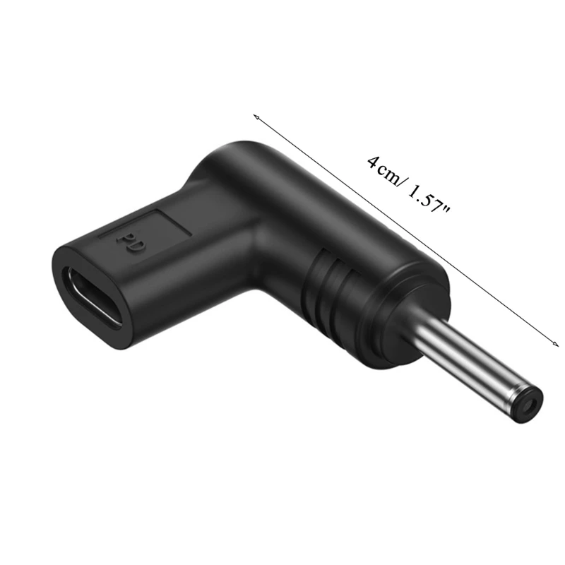 หกมาตรฐาน Type-C ถึง อะแดปเตอร์หญิงชายปลั๊กมุมขวา PD Connector ชาร์จ Converter Plug & Plays 19.5V/20V