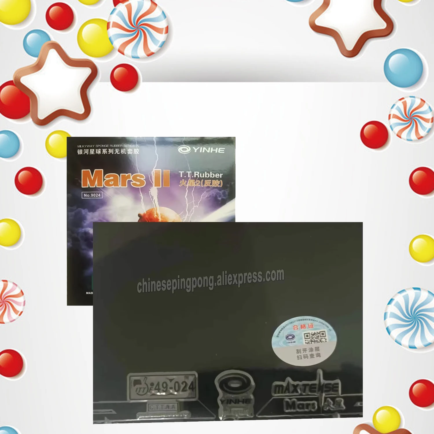 

Yinhe Mars II Mars2 Mars 2 Mars-2 Factory Tuned Pimples In Table Tennis Rubber rubber with Sponge