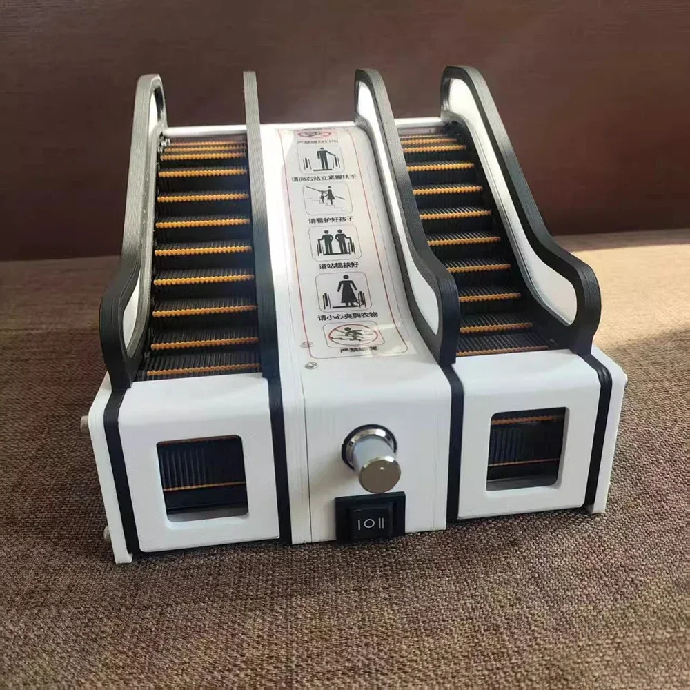 Portable Wireless Escalator Model with Adjustable Speed & Forward/Reverse – 3D Printed DIY Educational Toy