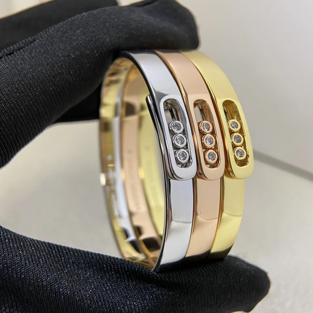 

2025 new Mei home glossy three-bead bracelets simple light luxurious niche bracelets for women's exquisite high-quality jewelry