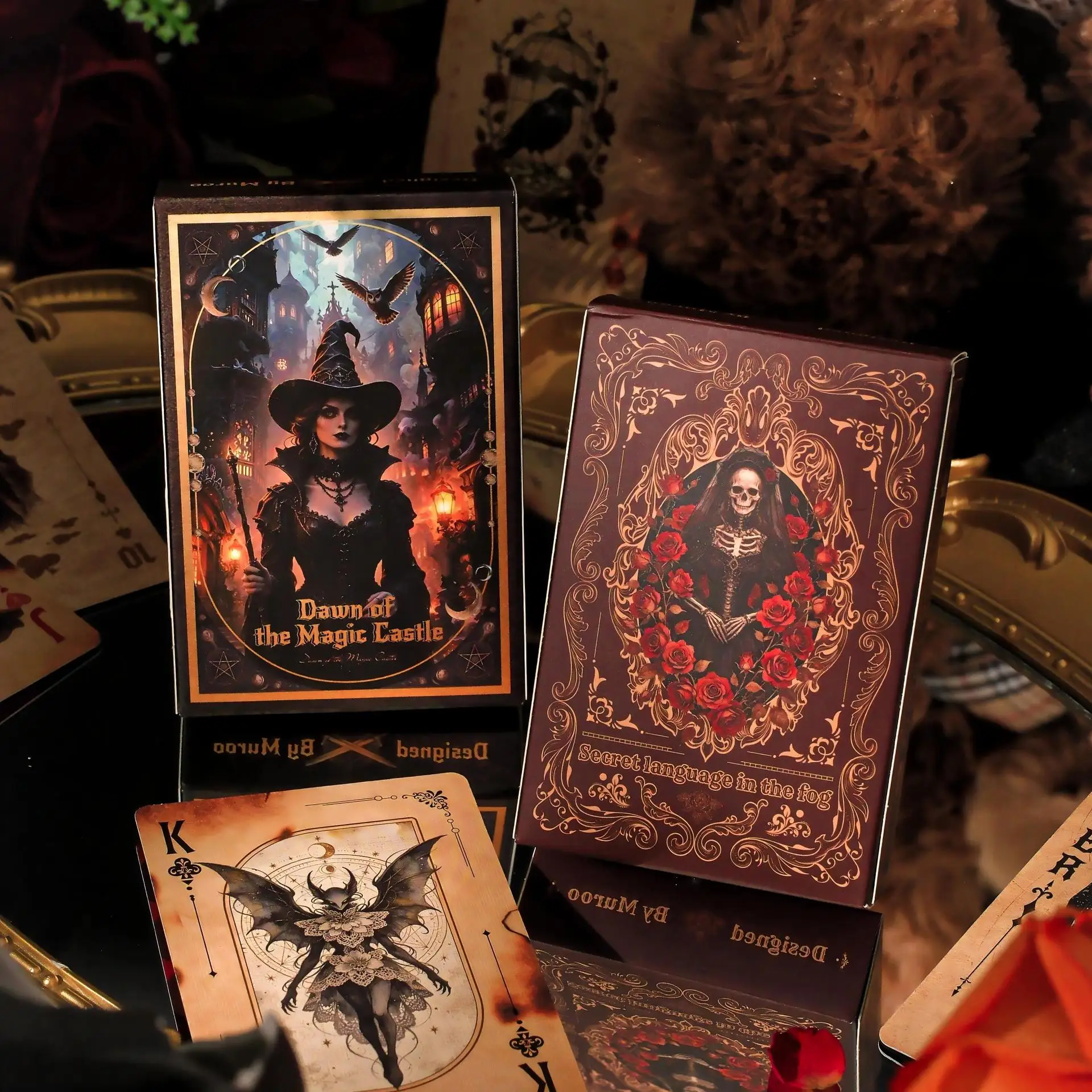 Mystery Whisper Playing Cards–Vintage Design Poker Card Set,Party Game for Adults, Team Building Family Game Night, Unique Gift