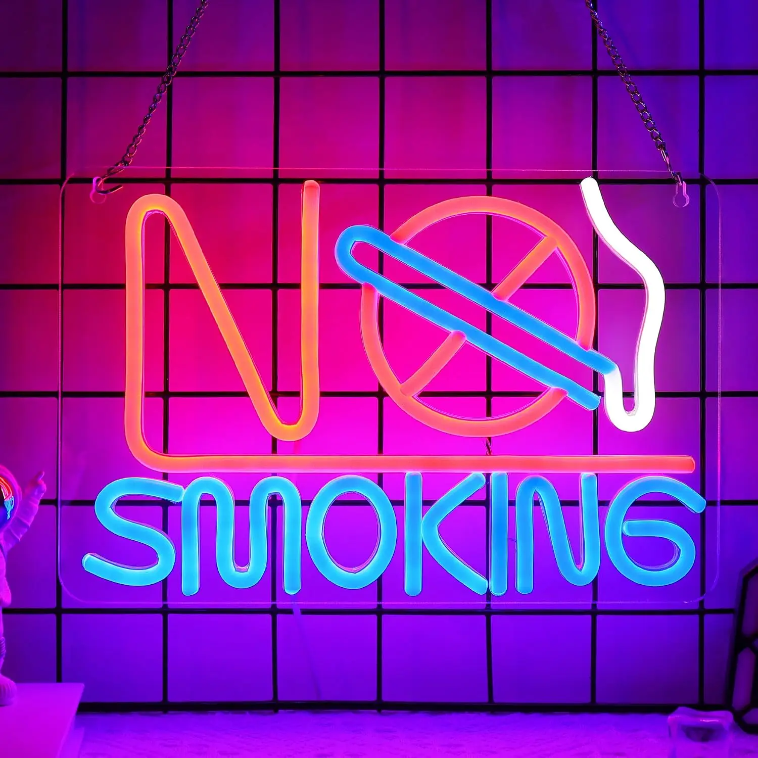 No Smoking LED Neon Sign Wall Hanging Neon Light For Bar Cafe Restaurant Office Business Shop Warning Wall Decor Art Sign Gift