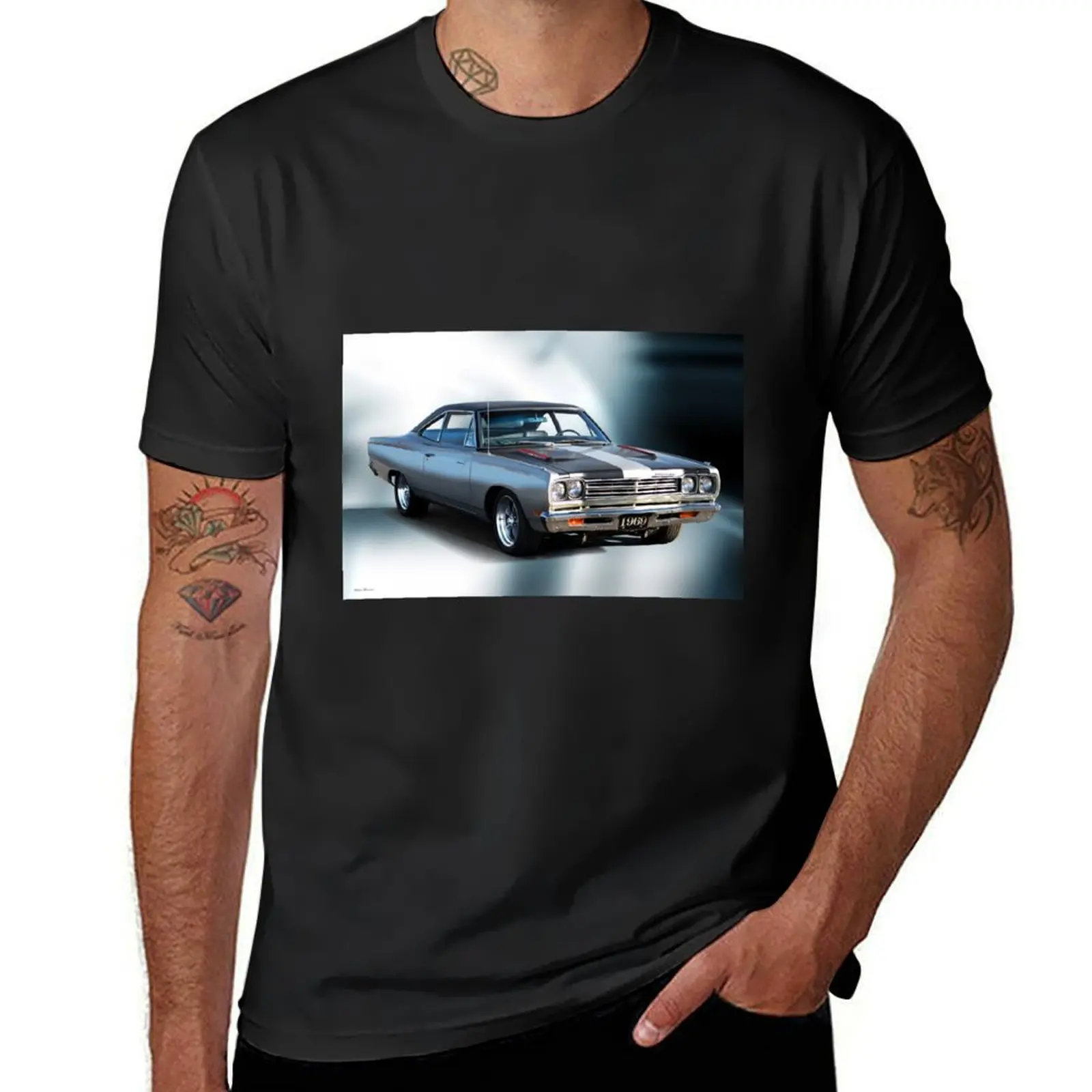 1969 Plymouth Roadrunner 383 T-Shirt Short sleeve tee summer top hippie clothes funny t shirts for men